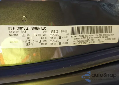 2010 Dodge Grand Caravan Se from USA, damaged, VIN 2D4RN4DE0AR453714